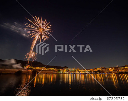 Beautiful fireworks of July 4th at Lake Las Vegas Beautiful fireworks of July 4th at Lake Las Vegas 67295782