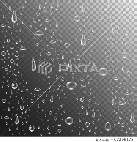 Rain Drops Or Steam Shower Realistic Water のイラスト素材