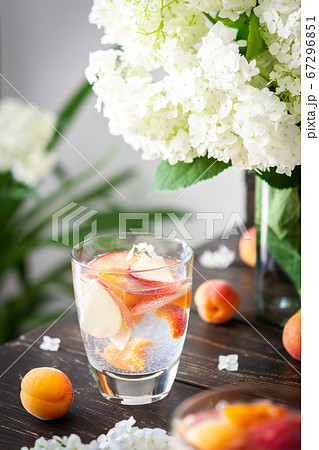Drink with apricots and peaches 67296851