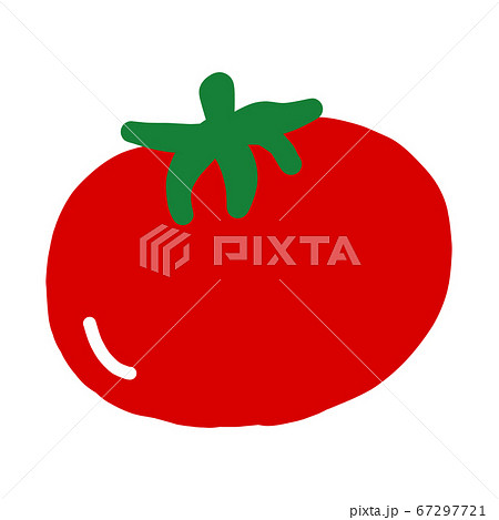 トマトのカラーイラスト 白背景 のイラスト素材