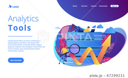 Big data toolsconcept landing page. 67299231