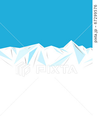 幾何学模様で構成される氷山脈 雪山 氷山または氷のイラスト ひんやり背景 のイラスト素材