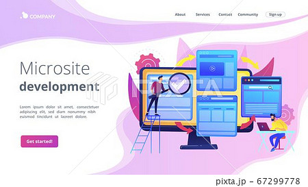 Microsite development concept landing page 67299778