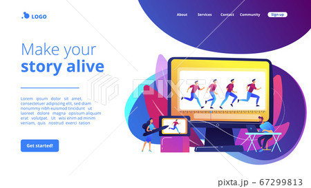 Computer animation concept landing page Computer animation concept landing page 67299813