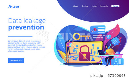 Data leakage concept landing page Data leakage concept landing page 67300043