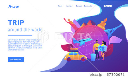 Global travelling concept landing page. Global travelling concept landing page. 67300071