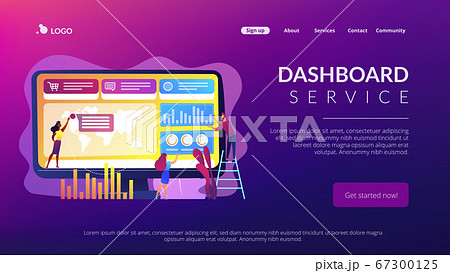 Dashboard service concept landing page. 67300125