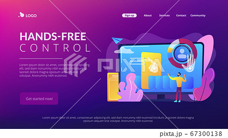 Gesture recognition concept landing page. 67300138