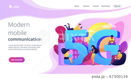 5g network concept landing page. 5g network concept landing page. 67300139