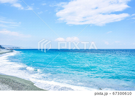 油絵 御幸の浜海岸 神奈川県小田原市 春 のイラスト素材 67300610 Pixta