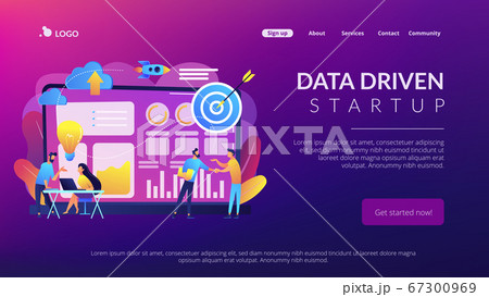 Data initiative concept landing page. 67300969