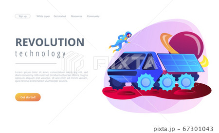 Mars rover concept landing page. 67301043