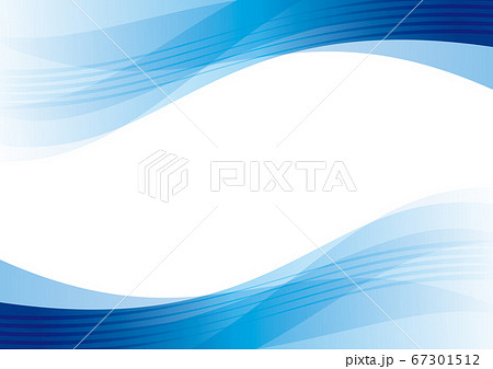 滑らかな曲線の背景　青 67301512