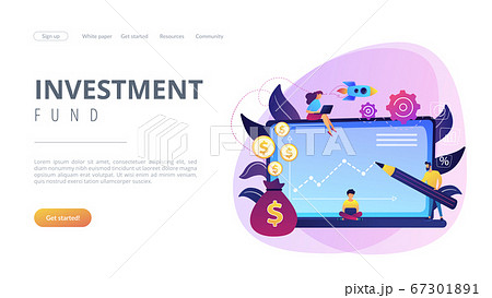 Investment fund concept landing page. 67301891