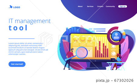 Financial management system concept landing page. Financial management system concept landing page. 67302026
