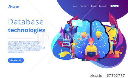 Business intelligence concept vector landing page. Business intelligence concept vector landing page. 67302777