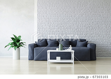 Modern Interior Room with Sofa and Table near the 67303103