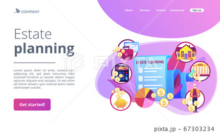 Estate planning concept landing page Estate planning concept landing page 67303234