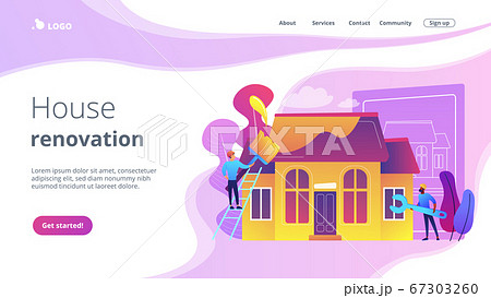 House renovation concept landing page. 67303260