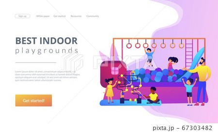 Playroom for kids concept landing page Playroom for kids concept landing page 67303482