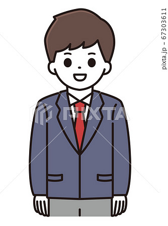 男子学生 イラストのイラスト素材