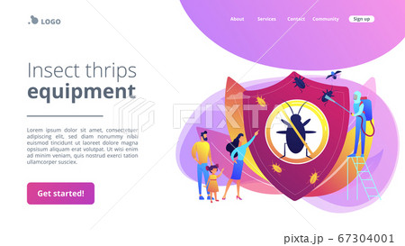 Home pest insects control concept landing page 67304001