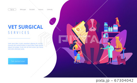 Vet clinic concept landing page 67304042
