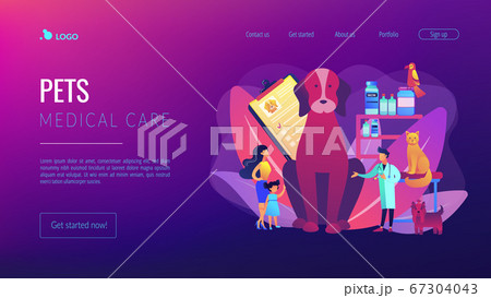 Vet clinic concept landing page 67304043