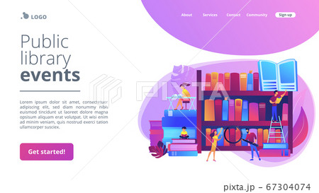 Public library concept landing page Public library concept landing page 67304074