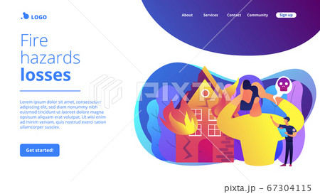 Fire consequences concept landing page. Fire consequences concept landing page. 67304115