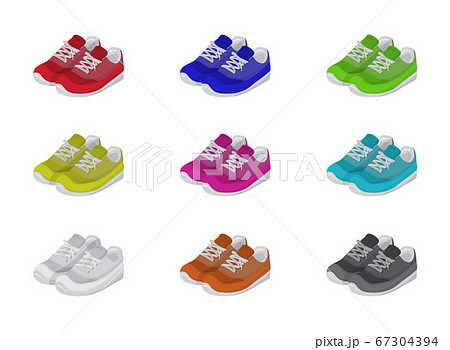 カラフルなスニーカーのセット カラフルなスニーカーのセット 67304394