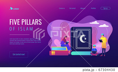 Islam concept landing page. 67304430