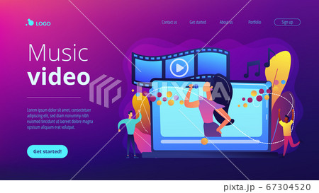 Music video concept landing page. 67304520
