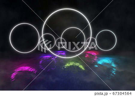 Futuristic  Round Portals with Fluorescence 67304564