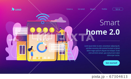 Smart home 2.0 concept landing page. 67304613