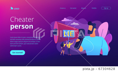 Cheating concept landing page. 67304628