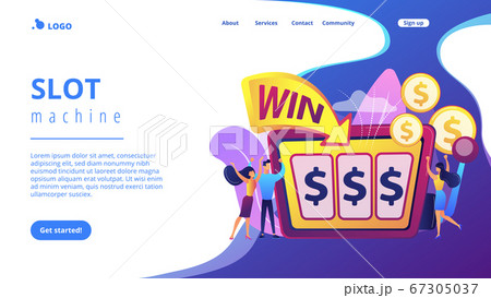 Slot machine concept landing page. 67305037
