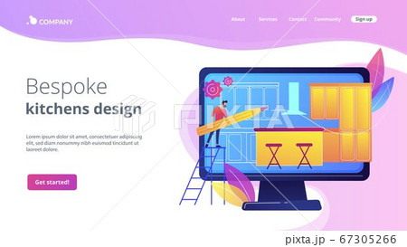 Custom made kitchens concept landing page 67305266