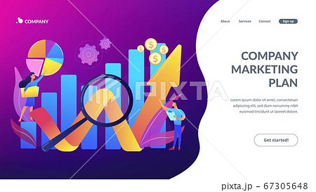 Competitive analysis concept landing page 67305648