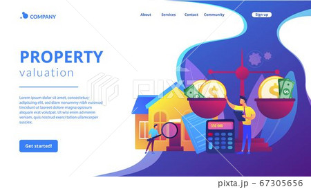 Appraisal services concept landing page Appraisal services concept landing page 67305656