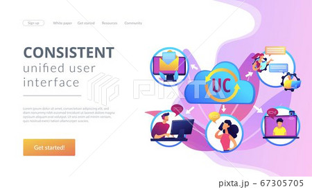 Unified communication concept landing page 67305705