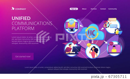 Unified communication concept landing page 67305711