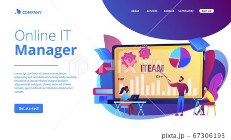 IT management courses concept landing page 67306193