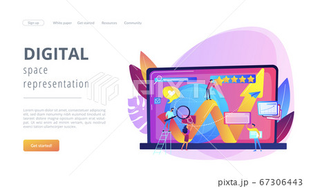 Online reputation management concept landing page Online reputation management concept landing page 67306443