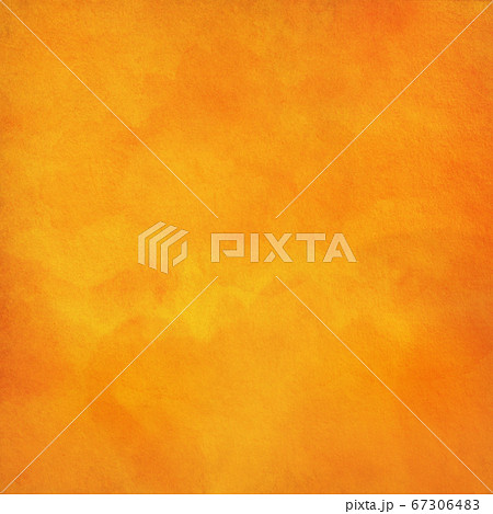 オレンジ色の水彩絵具と紙のテクスチャのイラスト素材