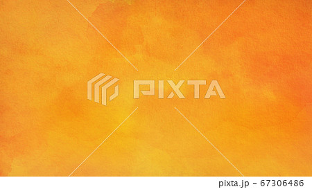 オレンジ色の水彩絵具と紙のテクスチャのイラスト素材
