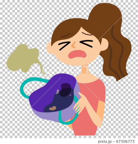 マイバックが汚れている女性 67306773