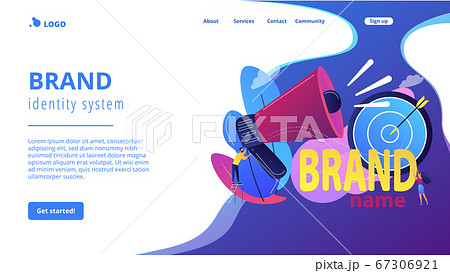 Brand name concept landing page. 67306921