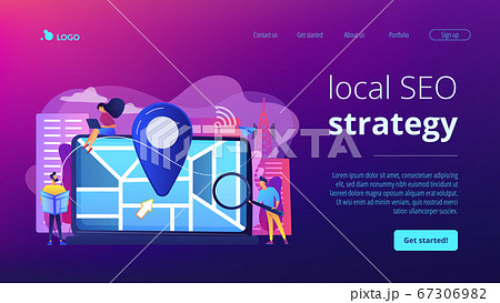 Local search optimization concept landing page 67306982