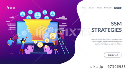 Generating new leads concept landing page 67306983